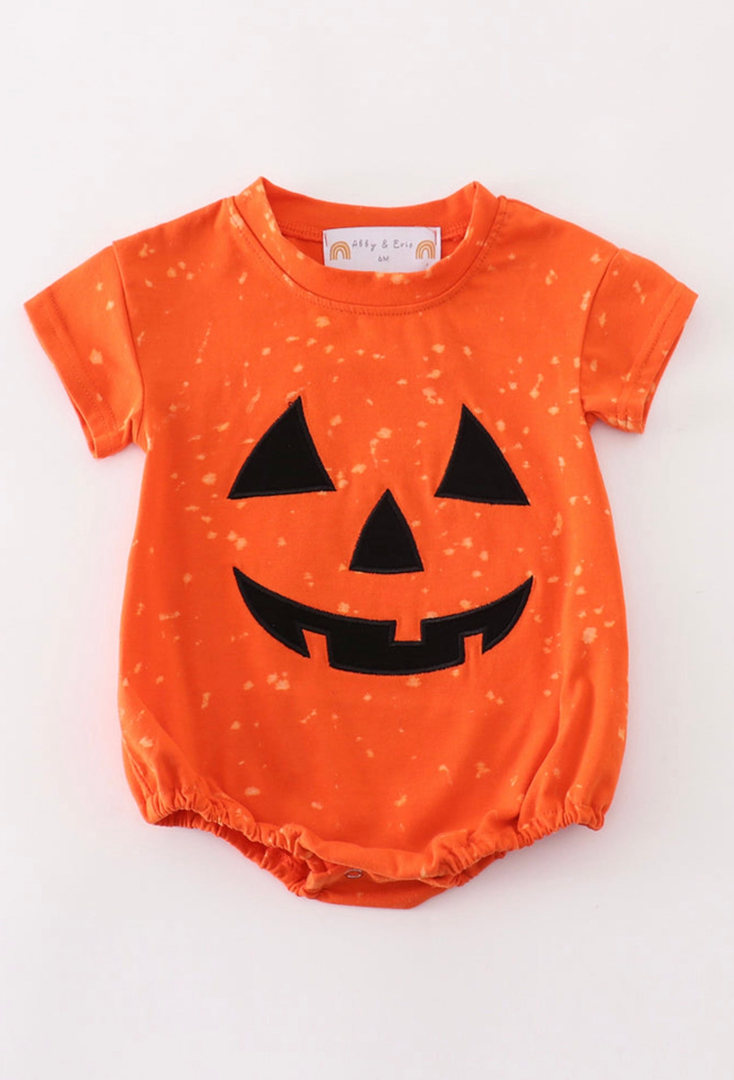 Orange pumpkin face boy bubble