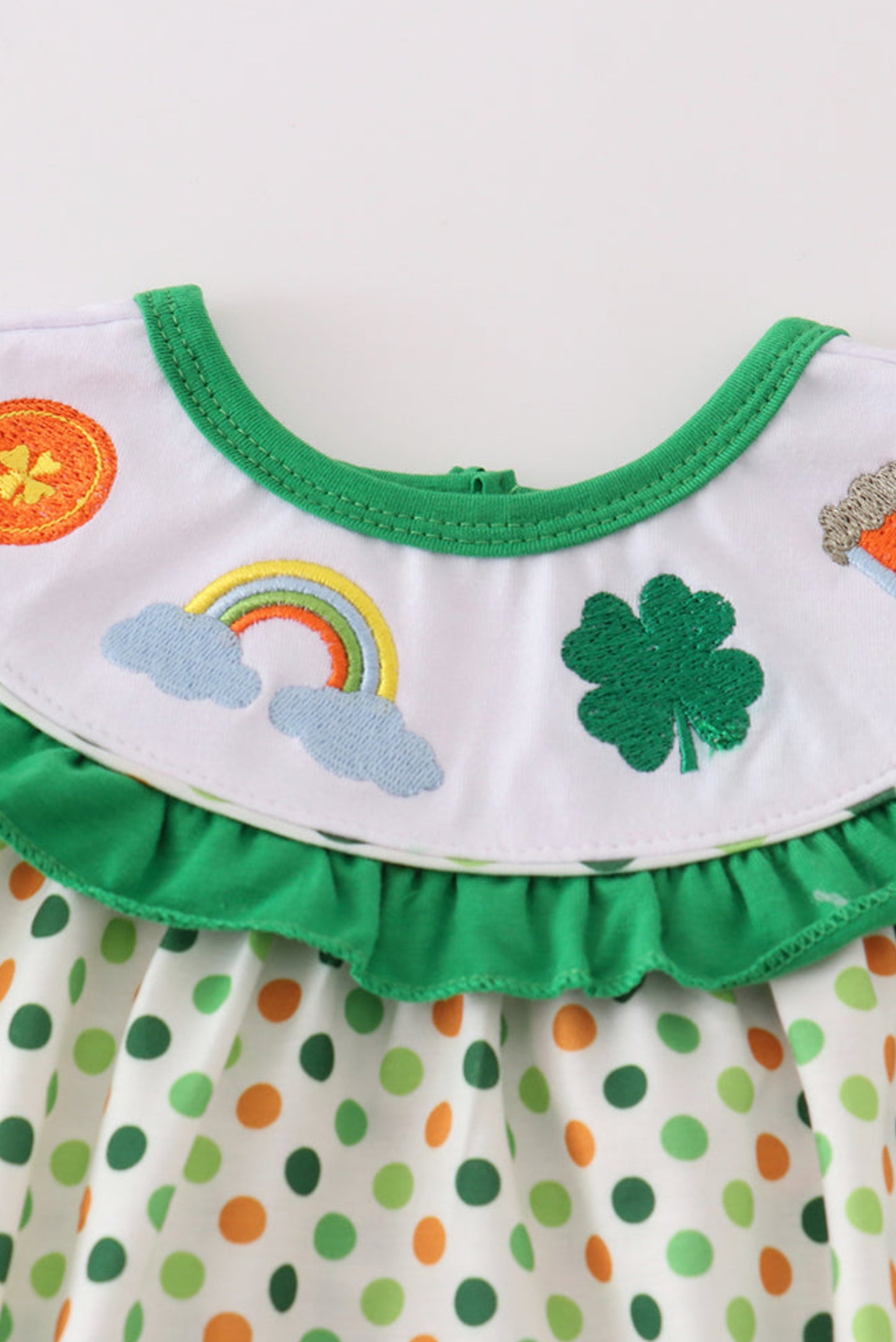 Clover rainbow embroidery girl bubble