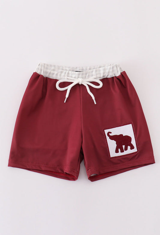 Alabama elephant embroidery swim trunks