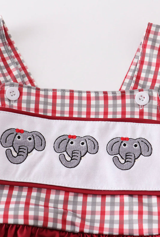 Alabama elephant embroidery one piece swimsuit
