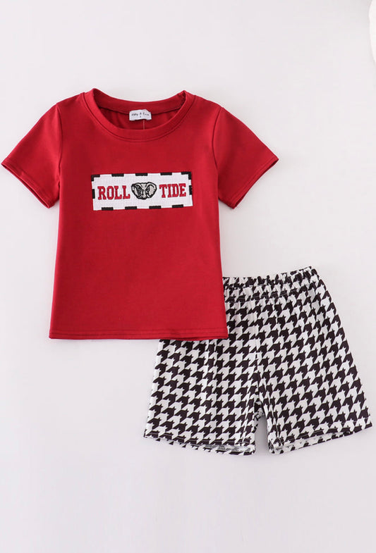 Alabama embroidery shorts set