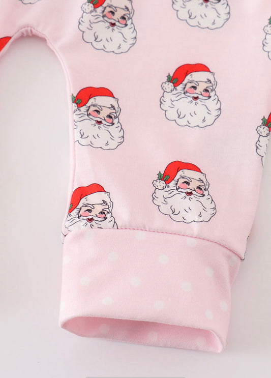 Santa Claus zipper girl romper